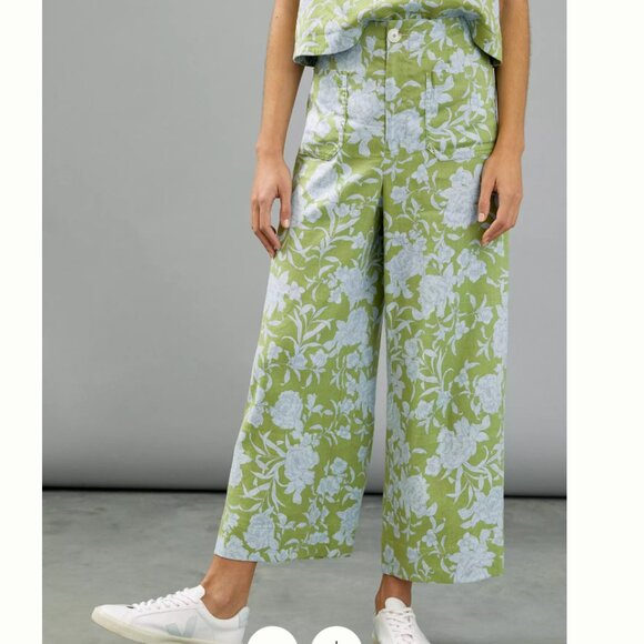 Anthropologie Maeve London Wide-Leg Pants Large - Picture 1 of 11